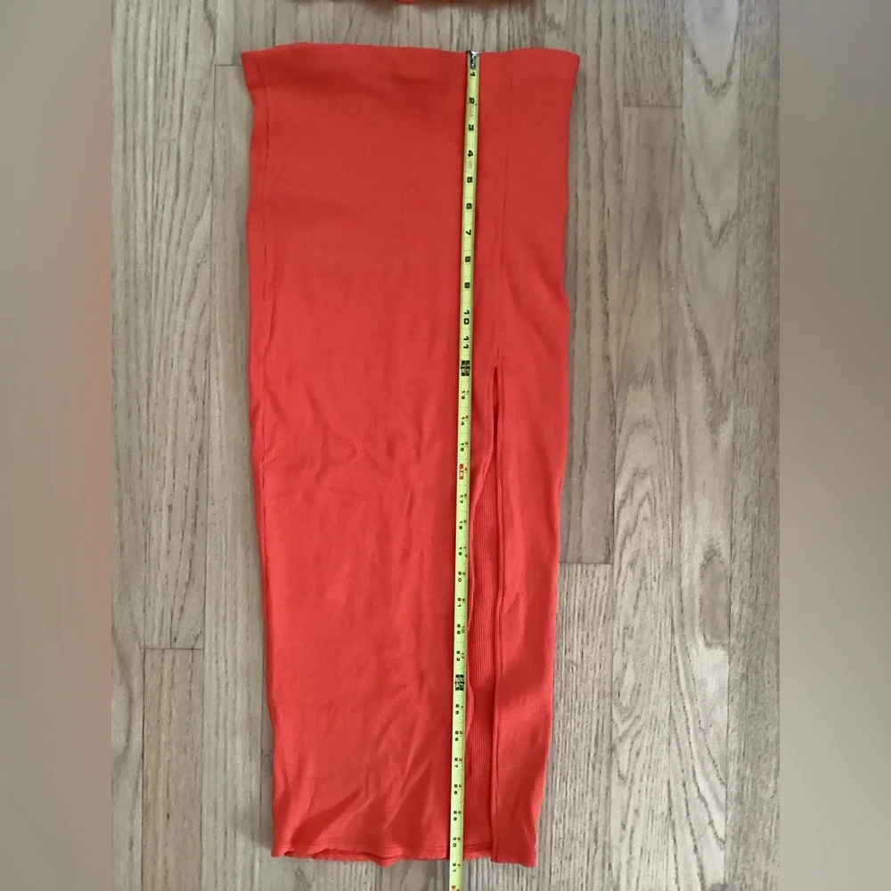 Lulu's Vibrant Orange Ribbed Set Size M - Picture 9 of 9